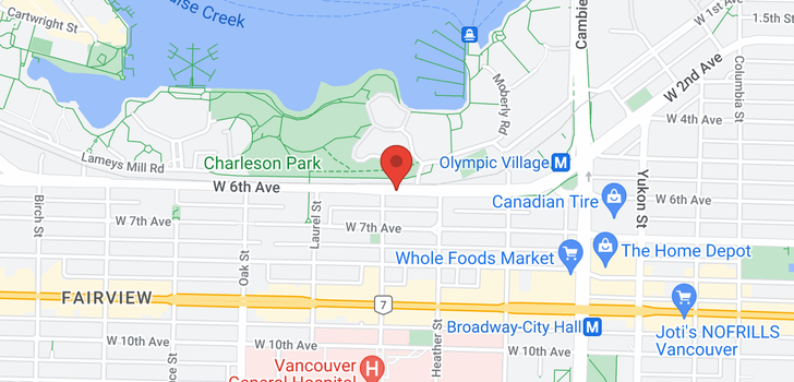 map of 770 W 6TH AVENUE